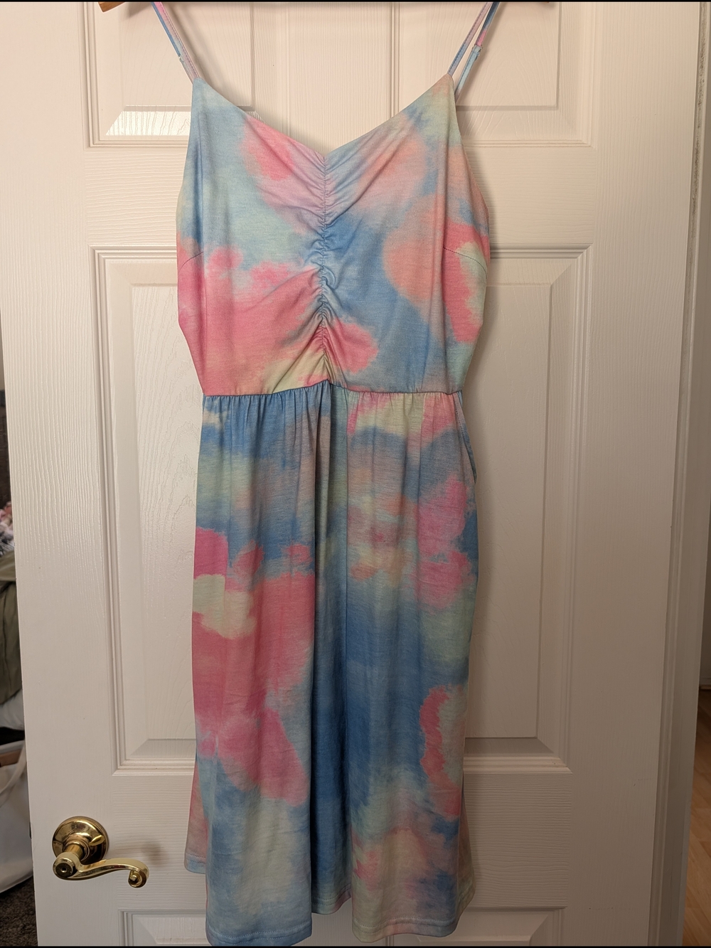 Tie-Dye Pastel Pink & Blue Dress